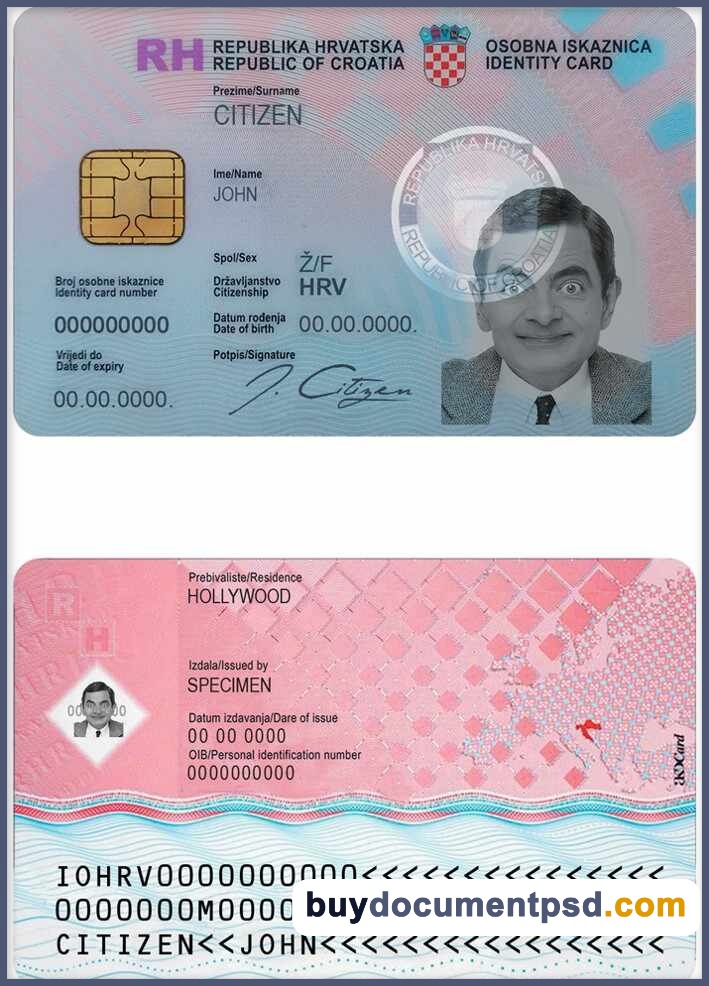 Buy Croatia ID Template