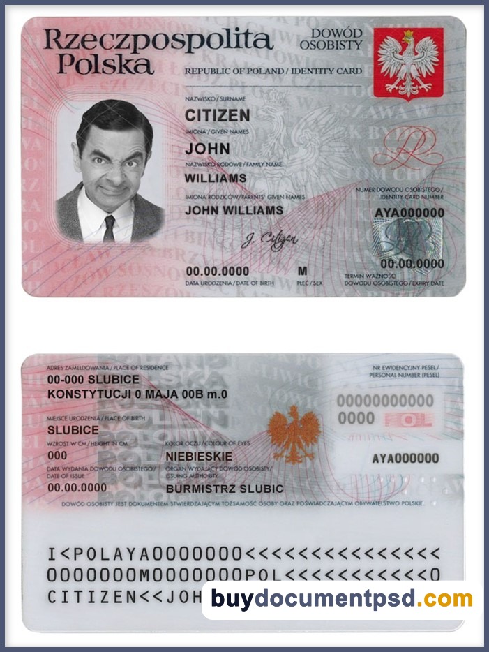 Buy Poland ID Template