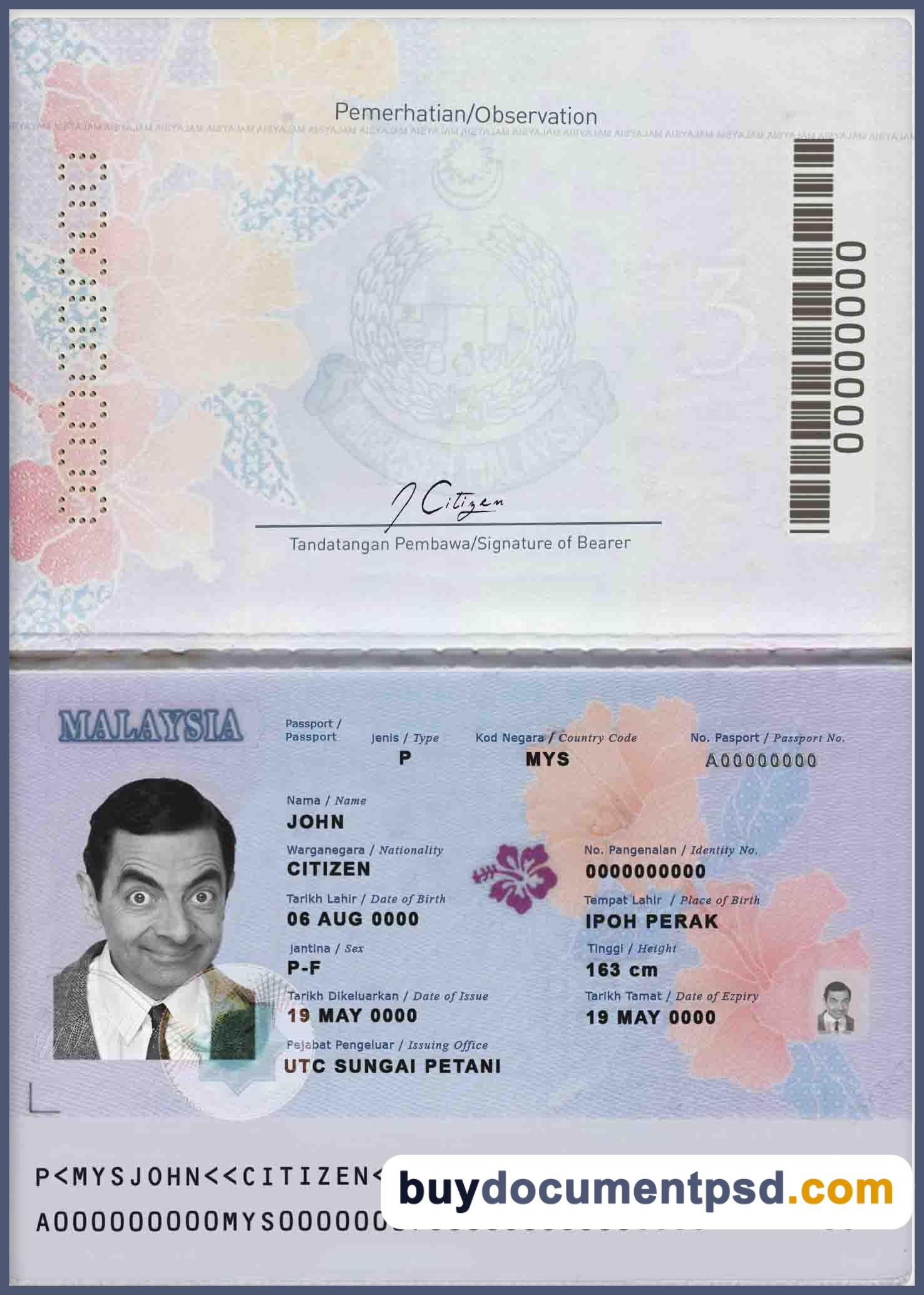 Buy Malaysia Passport New Template