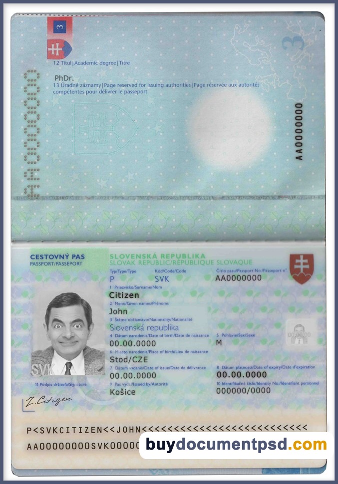 Buy South Korea Passport Template