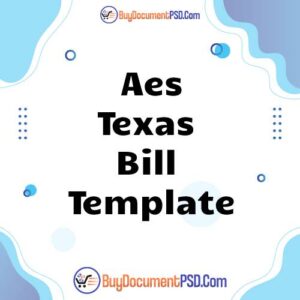 Buy Aes Texas Bill Template