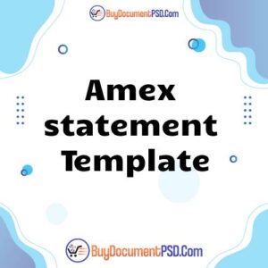 Buy Amex statement Template