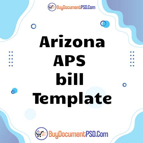 Buy Arizona APS bill Template