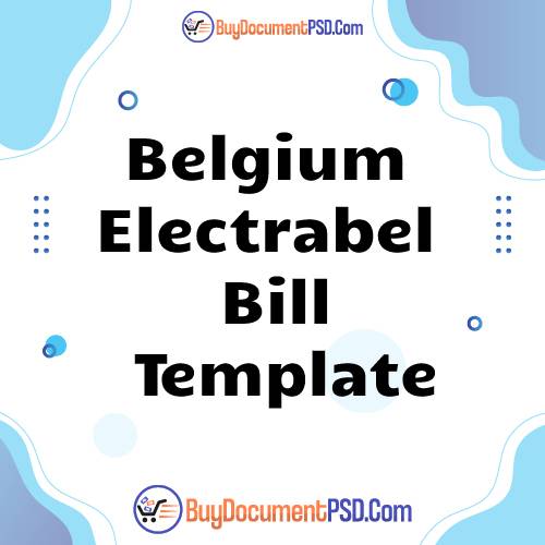 Buy Belgium Electrabel Bill Template