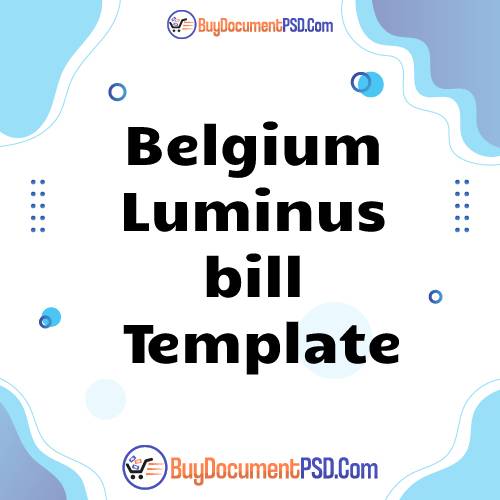 Buy Belgium Luminus bill Template