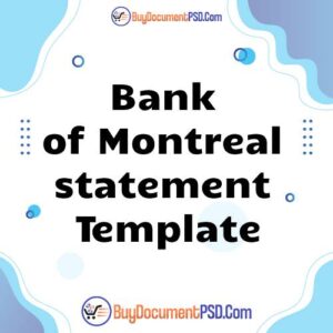 Buy Bank of Montreal statement Template