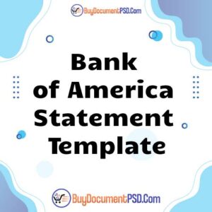 Buy Bank of America Statement Template