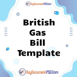 Buy British Gas Bill Template