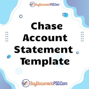 Buy Chase Account Statement Template