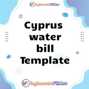 Buy Cyprus water bill Template