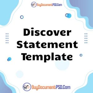 Buy Discover Statement Template