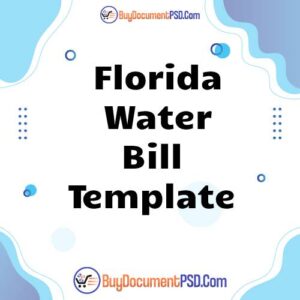 Buy Florida Water Bill Template