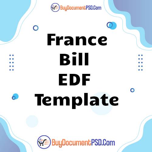 Buy France Bill EDF Template