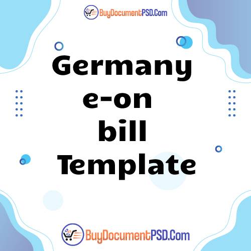 Buy Germany e-on new bill Template