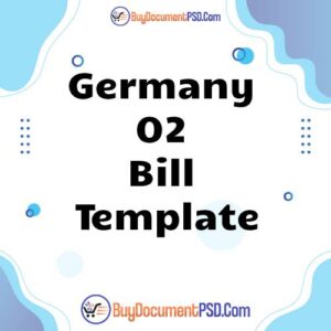 Buy Germany O2 Bill Template