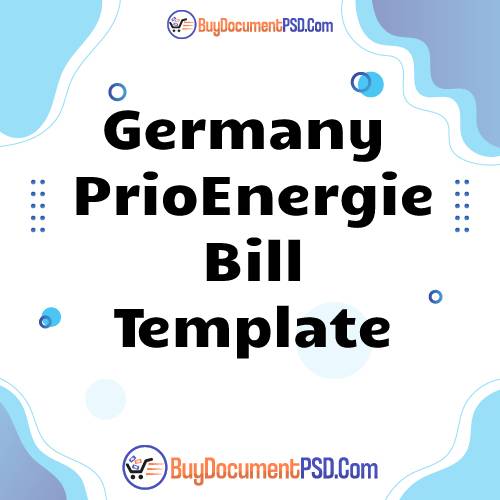 Buy Germany PrioEnergie Bill Template