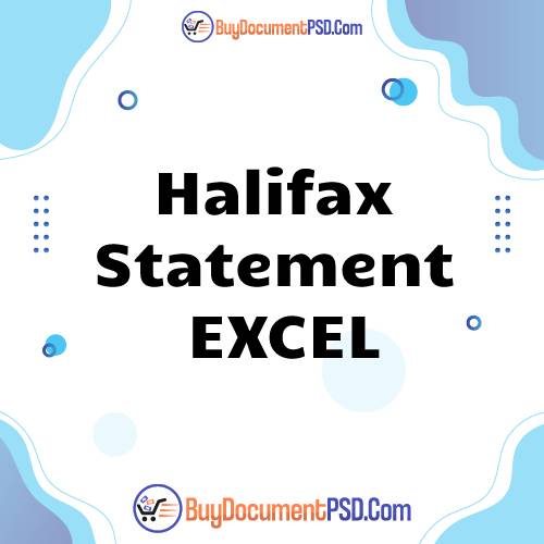 Buy Halifax Statement EXCEL-PRINT QUALITY