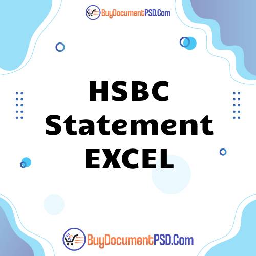 Buy HSBC Statement EXCEL AUTOSUM-PRINT QUALITY