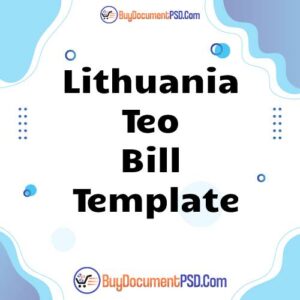Buy Lithuania Teo Bill Template