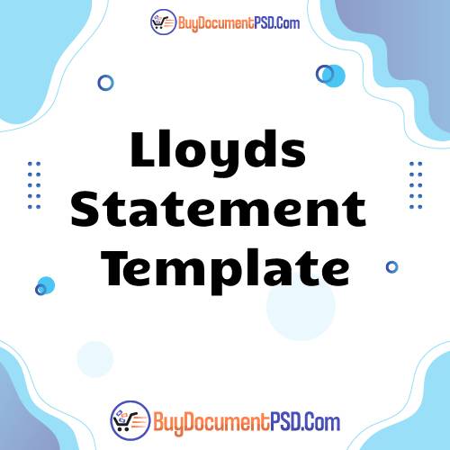 Buy Lloyds Statement Template
