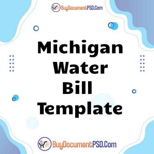 Buy Michigan Water Bill Template