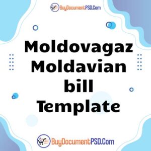Buy Moldovagaz Moldavian bill Template