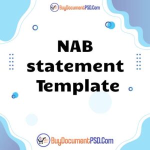 Buy NAB statement Template