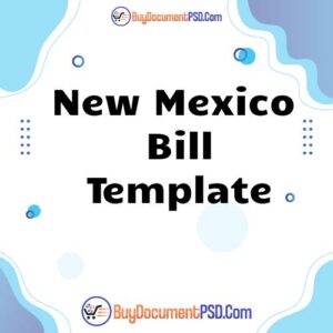 Buy New Mexico Bill Template