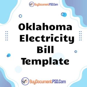 Buy Oklahoma Electricity Bill Template