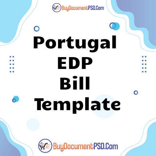 Buy Portugal EDP Bill Template