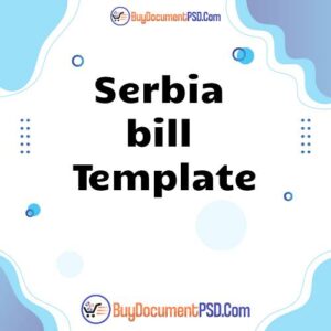 Buy Serbia bill Template