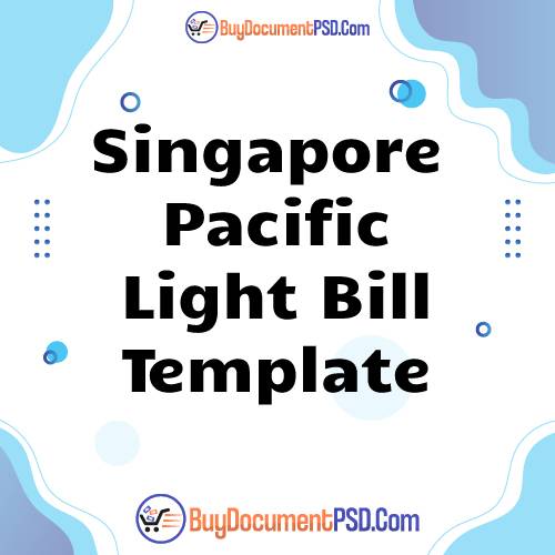 Buy Singapore Pacific Light Bill Template