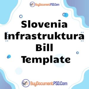 Buy Slovenia Infrastruktura Bill Template