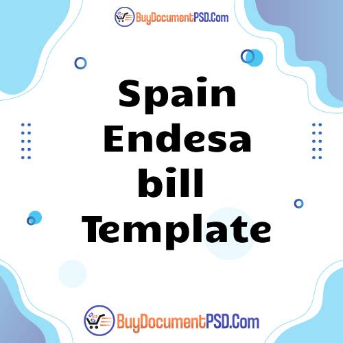 Buy Spain Endesa bill Template