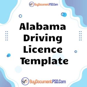 Buy Alabama Driving Licence Template
