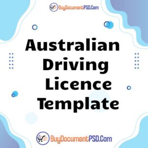Buy Australian Capital Territory Driving Licence Template