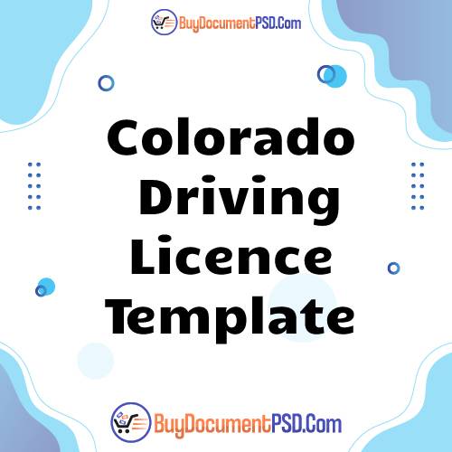 Buy Colorado Driving Licence Template