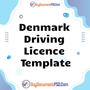 Buy Denmark Driving Licence Template