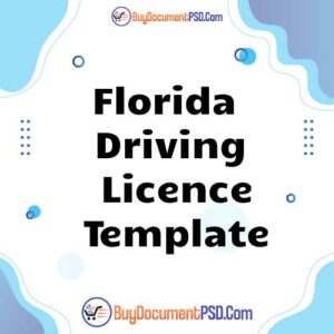 Buy Florida Driving Licence Template