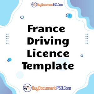 Buy France Driving Licence Template