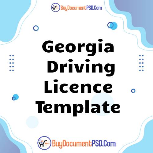 Buy Georgia Driving Licence Template