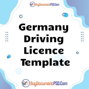 Buy Germany Driving Licence Template