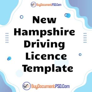 Buy New Hampshire Driving Licence Template