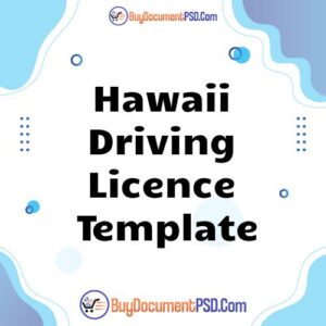 Buy Hawaii Driving Licence Template