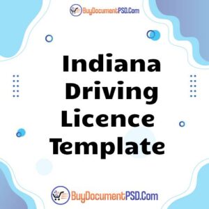 Buy Indiana Driving Licence Template