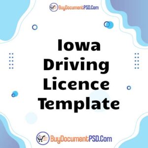 Buy Iowa Driving Licence Template