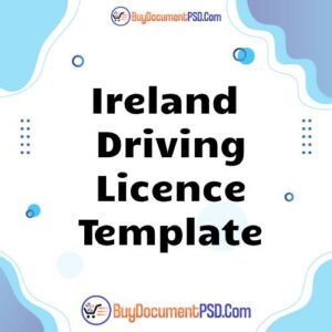 Buy Ireland Driving Licence Template