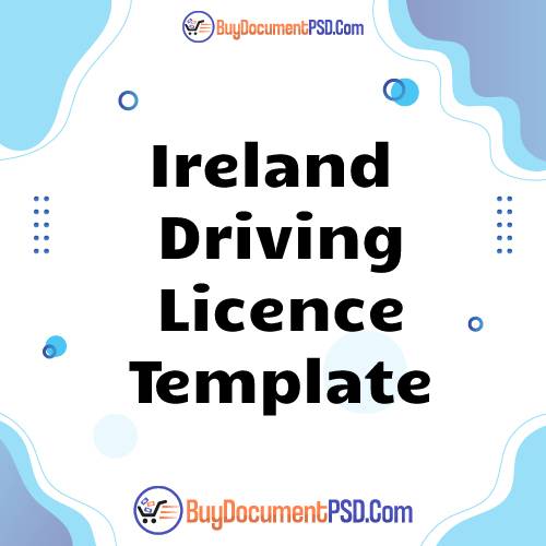 Buy Ireland Driving Licence Template