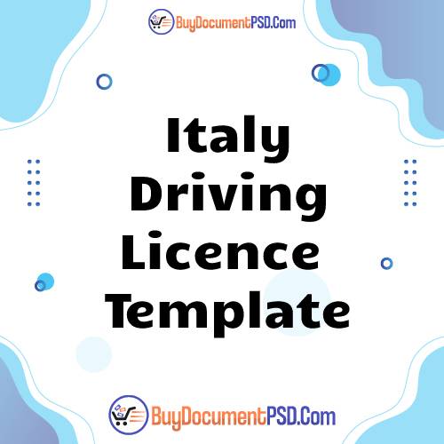 Buy Italy Driving Licence Template