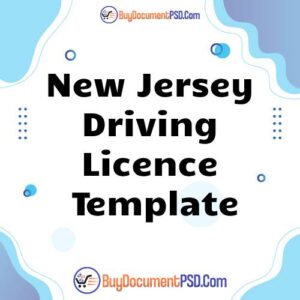Buy New Jersey Driving Licence Template